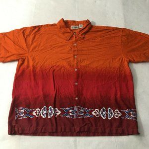 #86 Intrinsic Button-Down Printed Shirt Men's Size XL Short Sleeve Regular Fit